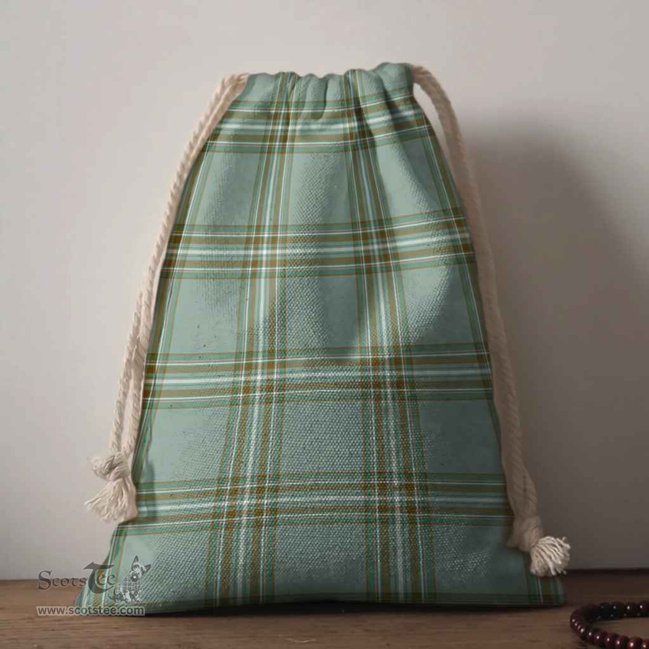 ScotsTee Shop Scottish Kelly Dress Clan Tartan Drawstring Bag Tartan Gift Bag