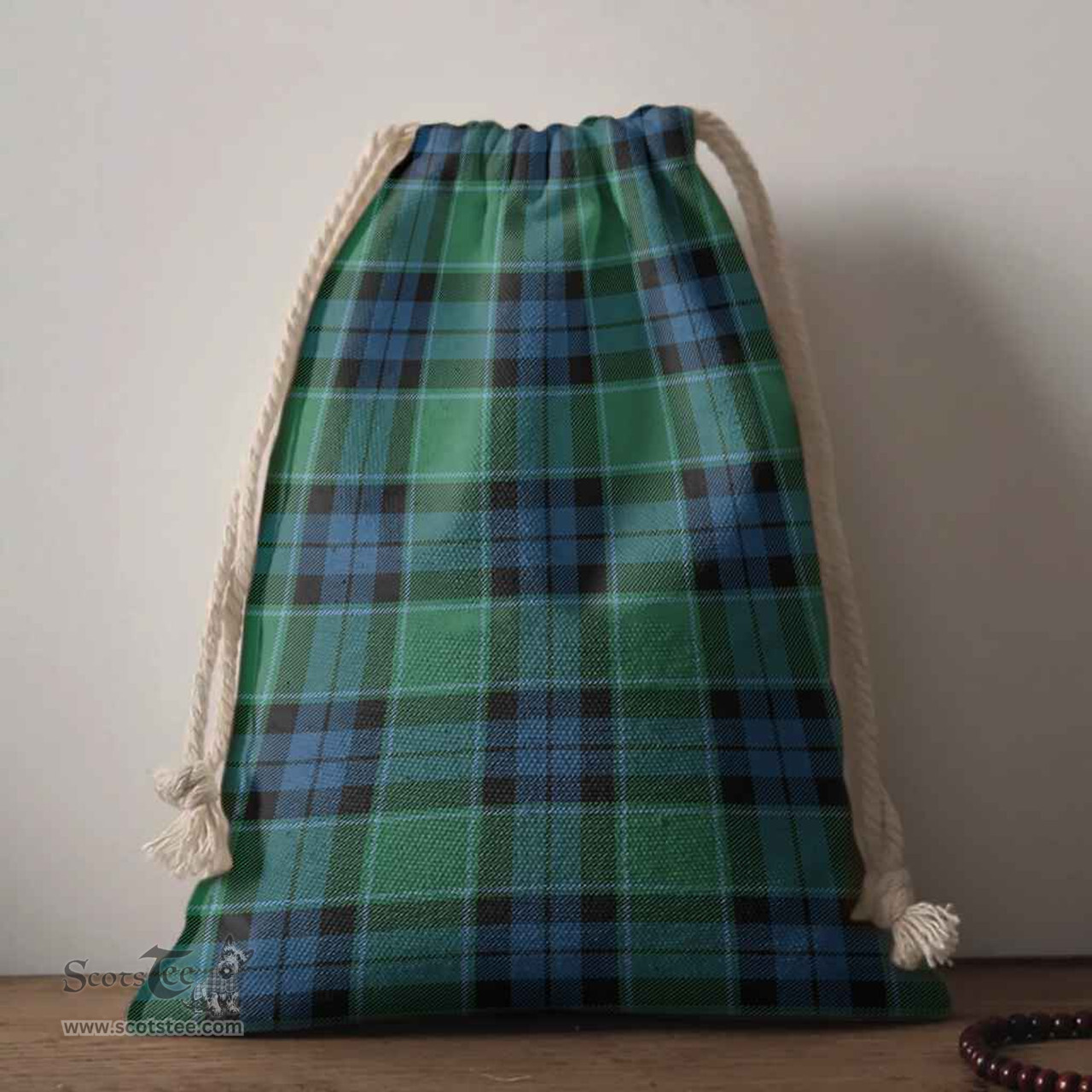 ScotsTee Shop Scottish Graham of Menteith Ancient Clan Tartan Drawstring Bag Tartan Gift Bag