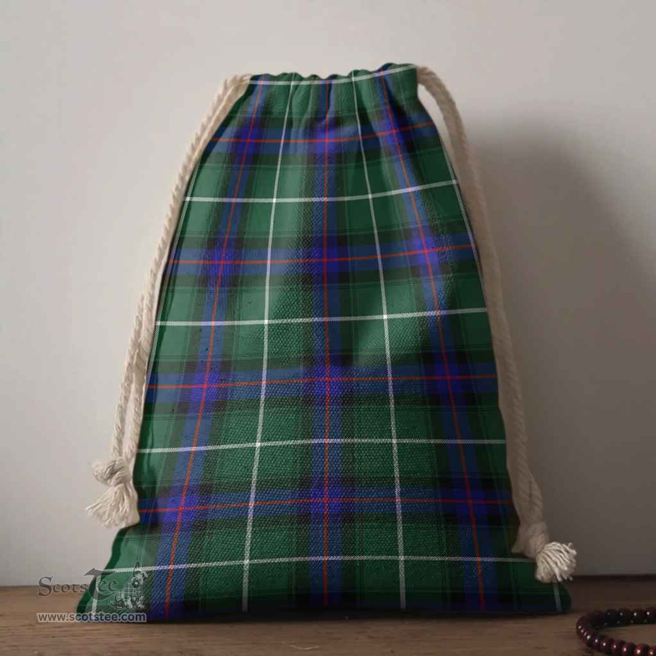 ScotsTee Shop Scottish MacDonald of the Isles Hunting Modern Clan Tartan Drawstring Bag Tartan Gift Bag