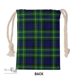 ScotsTee Shop Scottish MacNeil of Colonsay Clan Crest Tartan Drawstring Bag Tartan Gift Bag