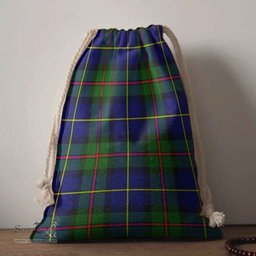 ScotsTee Shop Scottish MacLeod of Harris Modern Clan Tartan Drawstring Bag Tartan Gift Bag