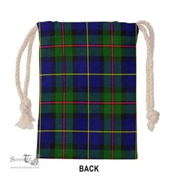 ScotsTee Shop Scottish MacLeod of Lewis Clan Crest Tartan Drawstring Bag Tartan Gift Bag
