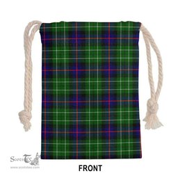 ScotsTee Shop Scottish Leslie Hunting Clan Tartan Drawstring Bag Tartan Gift Bag