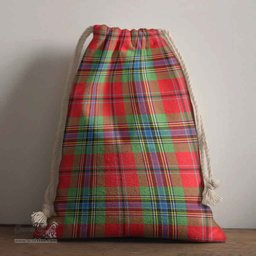 ScotsTee Shop Scottish MacLean of Duart Modern Clan Tartan Drawstring Bag Tartan Gift Bag