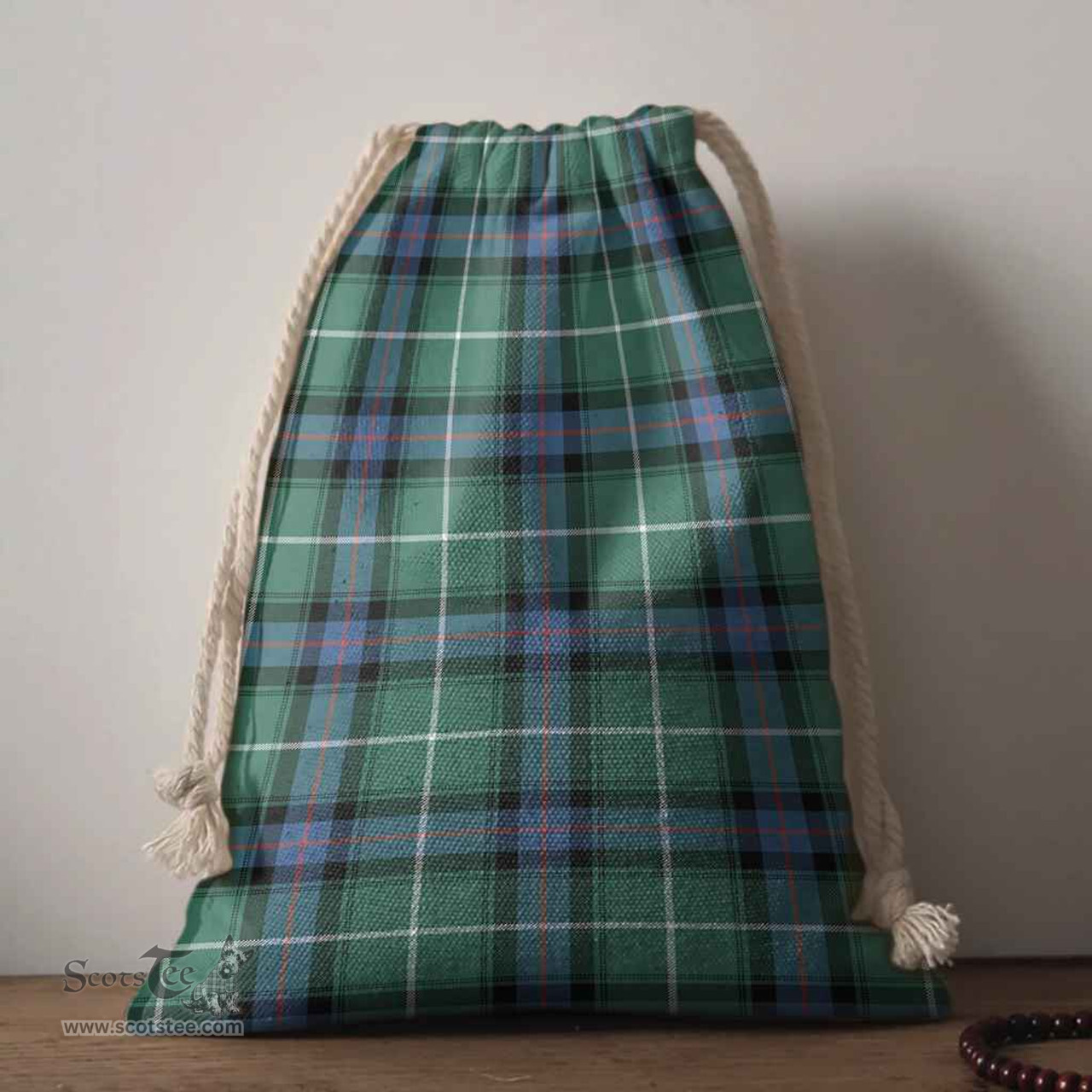 ScotsTee Shop Scottish MacDonald of the Isles Hunting Ancient Clan Tartan Drawstring Bag Tartan Gift Bag
