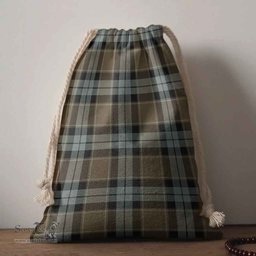 ScotsTee Shop Scottish Graham of Menteith Weathered Clan Tartan Drawstring Bag Tartan Gift Bag