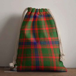 ScotsTee Shop Scottish Kinninmont Clan Crest Tartan Drawstring Bag Tartan Gift Bag