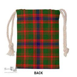 ScotsTee Shop Scottish Kinninmont Clan Crest Tartan Drawstring Bag Tartan Gift Bag