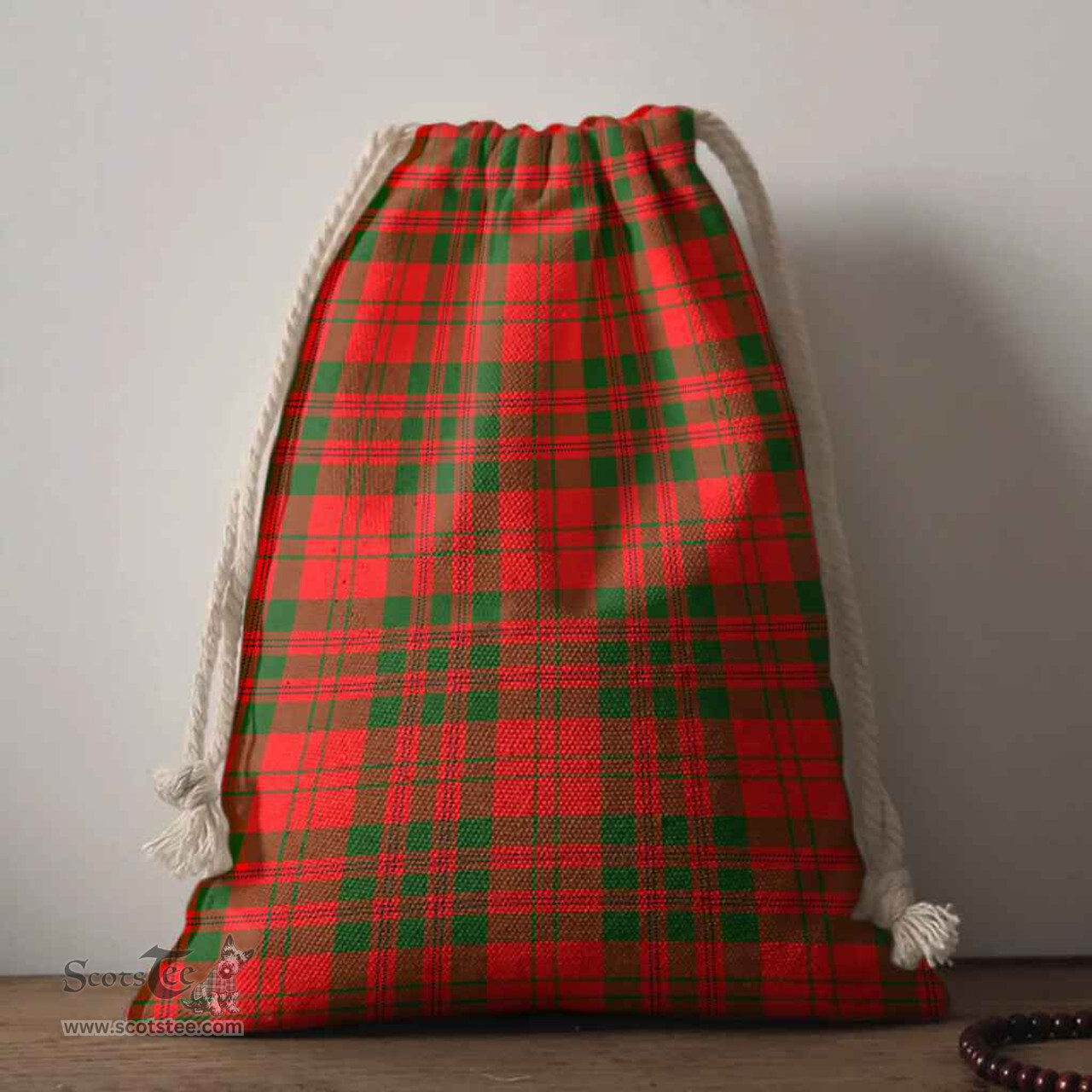 ScotsTee Shop Scottish Livingstone Modern Clan Tartan Drawstring Bag Tartan Gift Bag