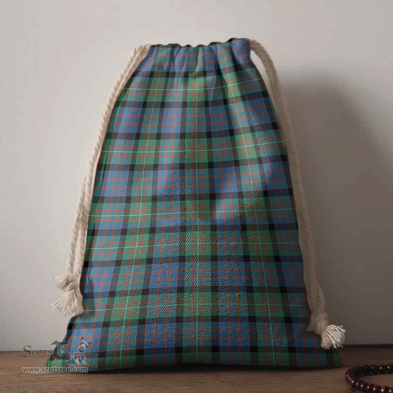ScotsTee Shop Scottish MacDonnell of Glengarry Ancient Clan Tartan Drawstring Bag Tartan Gift Bag