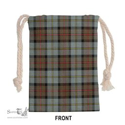 ScotsTee Shop Scottish MacLeod of Harris Weathered Clan Tartan Drawstring Bag Tartan Gift Bag