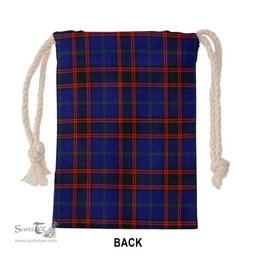 ScotsTee Shop Scottish Home (or Hume) Clan Crest Tartan Drawstring Bag Tartan Gift Bag