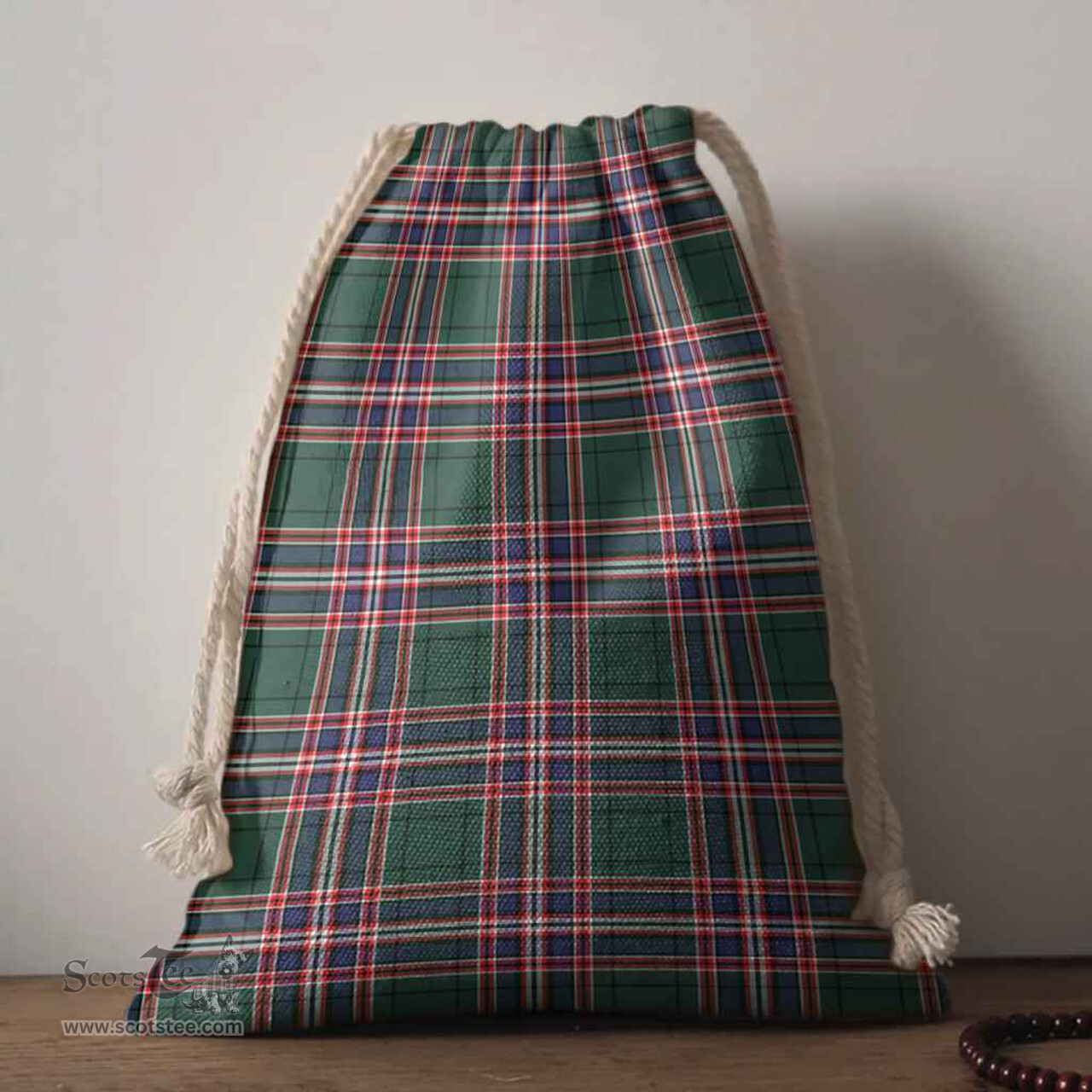 ScotsTee Shop Scottish MacFarlane Hunting Modern Clan Tartan Drawstring Bag Tartan Gift Bag