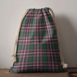 ScotsTee Shop Scottish MacFarlane Hunting Modern Clan Tartan Drawstring Bag Tartan Gift Bag