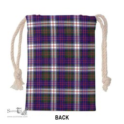 ScotsTee Shop Scottish MacDonald Dress Modern Clan Tartan Drawstring Bag Tartan Gift Bag