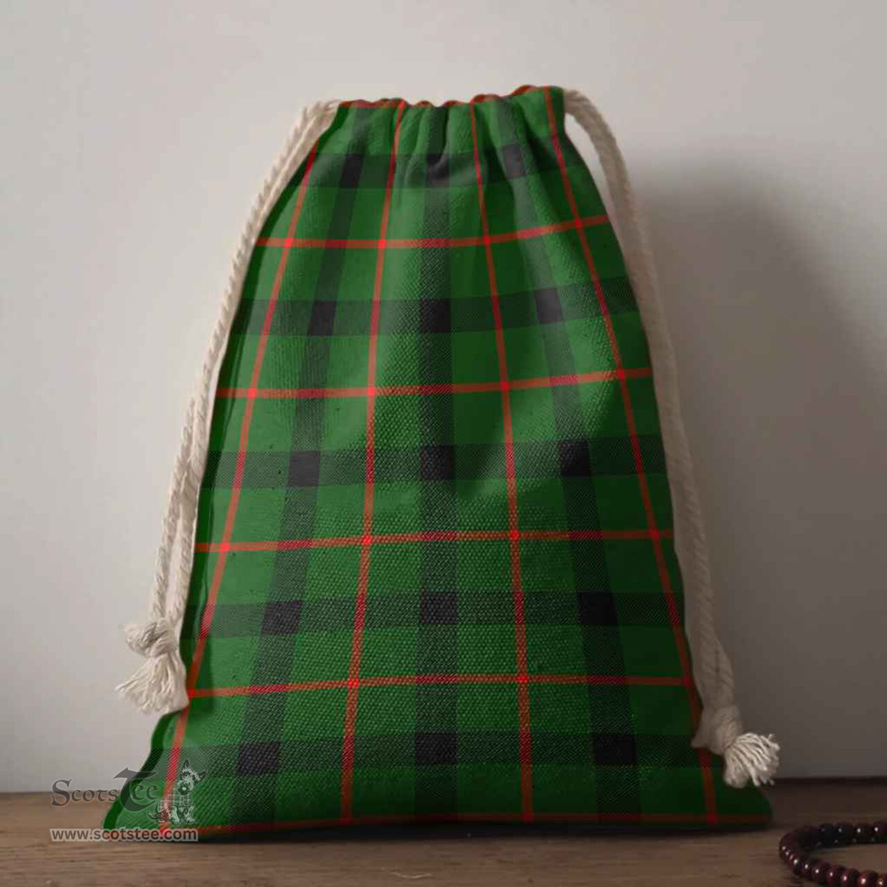 ScotsTee Shop Scottish Kincaid Modern Clan Tartan Drawstring Bag Tartan Gift Bag