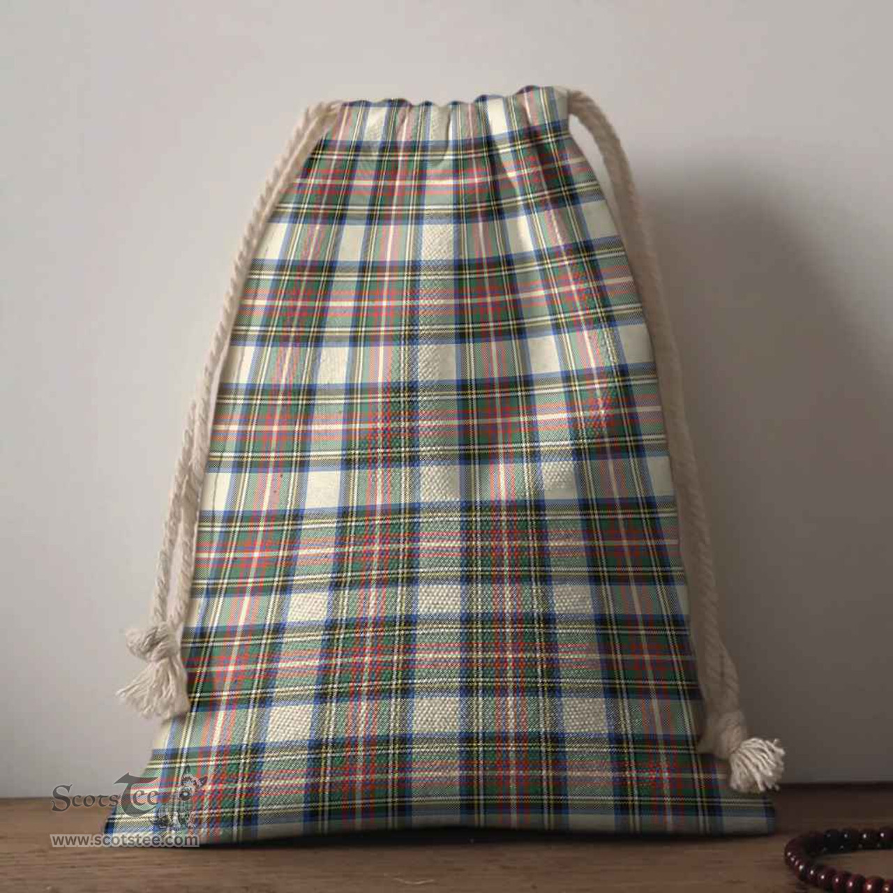 ScotsTee Shop Scottish Stewart Dress Ancient Clan Tartan Drawstring Bag Tartan Gift Bag