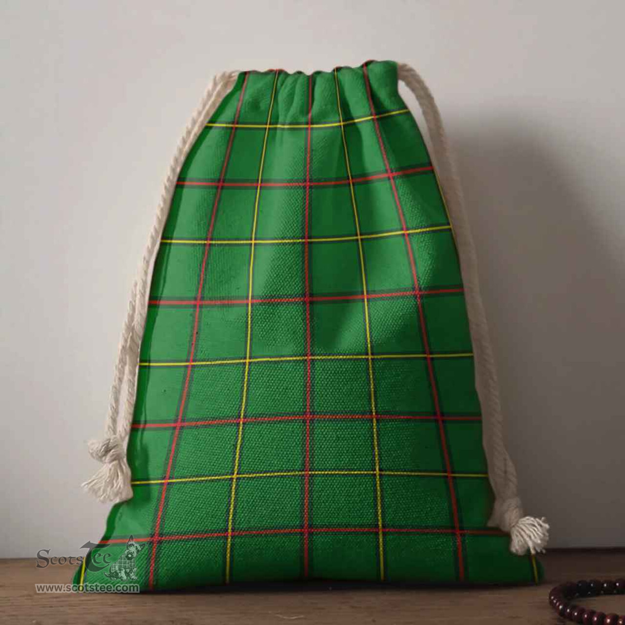 ScotsTee Shop Scottish Tribe of Mar Clan Tartan Drawstring Bag Tartan Gift Bag