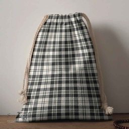 ScotsTee Shop Scottish Scott Black & White Ancient Clan Tartan Drawstring Bag Tartan Gift Bag