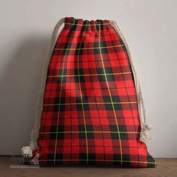 ScotsTee Shop Scottish Wallace Hunting - Red Clan Tartan Drawstring Bag Tartan Gift Bag
