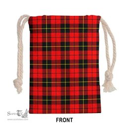 ScotsTee Shop Scottish Wallace Hunting - Red Clan Tartan Drawstring Bag Tartan Gift Bag