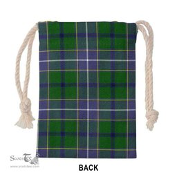 ScotsTee Shop Scottish Wishart Clan Crest Tartan Drawstring Bag Tartan Gift Bag