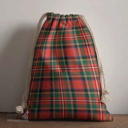 ScotsTee Shop Scottish Stewart Royal Modern Clan Tartan Drawstring Bag Tartan Gift Bag