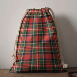 ScotsTee Shop Scottish Stewart Royal Modern Clan Tartan Drawstring Bag Tartan Gift Bag