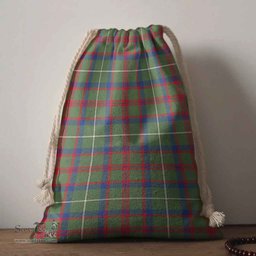 ScotsTee Shop Scottish Shaw Green Modern Clan Tartan Drawstring Bag Tartan Gift Bag