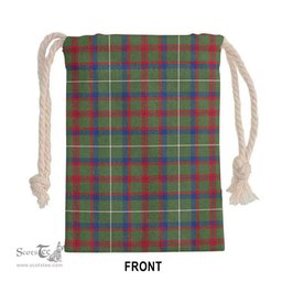 ScotsTee Shop Scottish Shaw Green Modern Clan Tartan Drawstring Bag Tartan Gift Bag