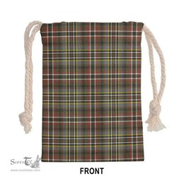 ScotsTee Shop Scottish Scott Green Weathered Clan Tartan Drawstring Bag Tartan Gift Bag