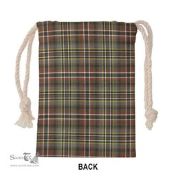 ScotsTee Shop Scottish Scott Green Weathered Clan Tartan Drawstring Bag Tartan Gift Bag