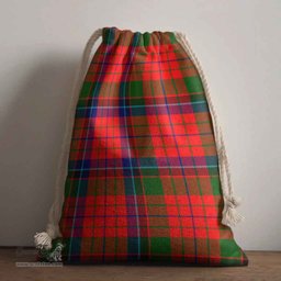 ScotsTee Shop Scottish MacNicol (of Scorrybreac) Clan Crest Tartan Drawstring Bag Tartan Gift Bag