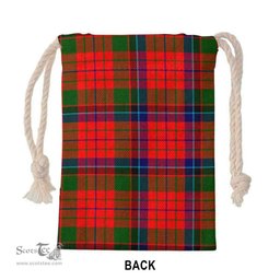 ScotsTee Shop Scottish MacNicol (of Scorrybreac) Clan Crest Tartan Drawstring Bag Tartan Gift Bag