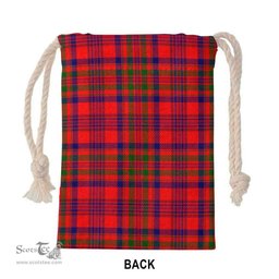 ScotsTee Shop Scottish Murray (of Dysart) Clan Crest Tartan Drawstring Bag Tartan Gift Bag