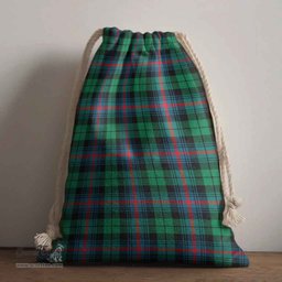 ScotsTee Shop Scottish Urquhart Broad Red Ancient Clan Tartan Drawstring Bag Tartan Gift Bag