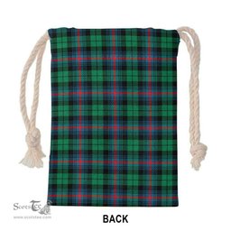 ScotsTee Shop Scottish Urquhart Broad Red Ancient Clan Tartan Drawstring Bag Tartan Gift Bag