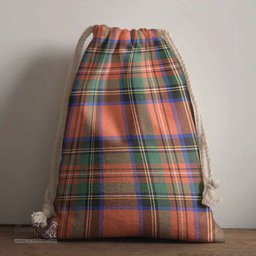 ScotsTee Shop Scottish Stewart Royal Ancient Clan Tartan Drawstring Bag Tartan Gift Bag
