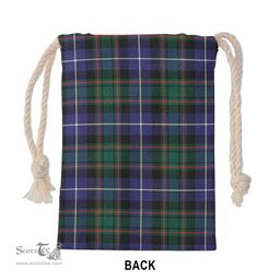 ScotsTee Shop Scottish MacRae Hunting Modern Clan Tartan Drawstring Bag Tartan Gift Bag