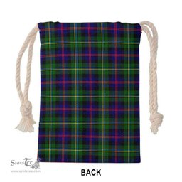 ScotsTee Shop Scottish Malcolm (or MacCallum) Clan Crest Tartan Drawstring Bag Tartan Gift Bag