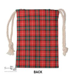 ScotsTee Shop Scottish Stewart (Stuart) of Bute Clan Crest Tartan Drawstring Bag Tartan Gift Bag