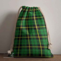 ScotsTee Shop Scottish Wallace Hunting - Green Clan Tartan Drawstring Bag Tartan Gift Bag