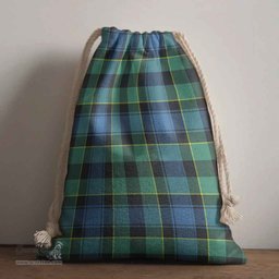 ScotsTee Shop Scottish Mowat (of Inglistoun) Clan Crest Tartan Drawstring Bag Tartan Gift Bag