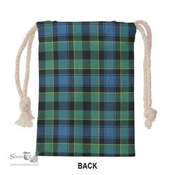 ScotsTee Shop Scottish Mowat (of Inglistoun) Clan Crest Tartan Drawstring Bag Tartan Gift Bag