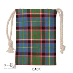 ScotsTee Shop Scottish Stirling (of Cadder-Present Chief) Clan Crest Tartan Drawstring Bag Tartan Gift Bag