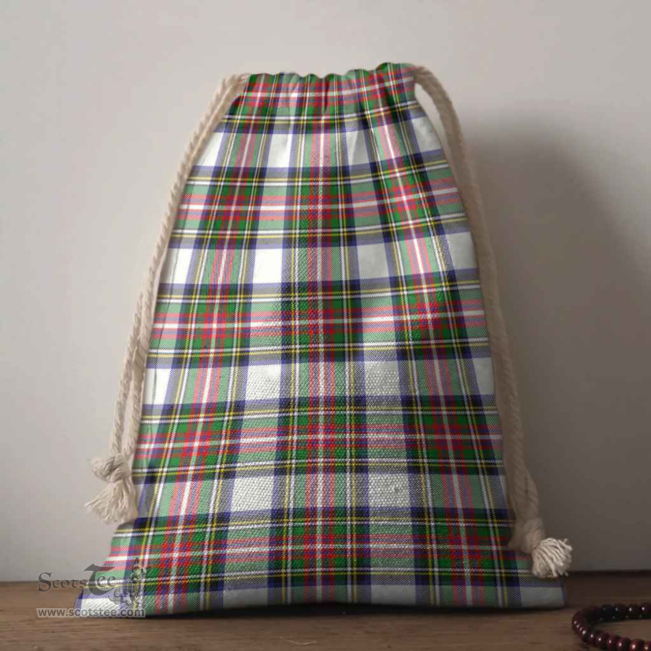 ScotsTee Shop Scottish Stewart Dress Modern Clan Tartan Drawstring Bag Tartan Gift Bag