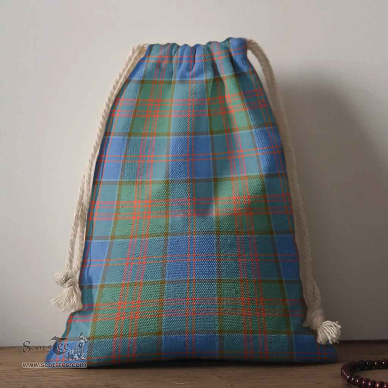 ScotsTee Shop Scottish Stewart of Appin Hunting Ancient Clan Tartan Drawstring Bag Tartan Gift Bag