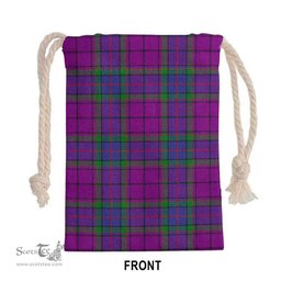 ScotsTee Shop Scottish Wardlaw Modern Clan Tartan Drawstring Bag Tartan Gift Bag