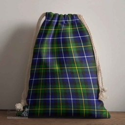 ScotsTee Shop Scottish MacNeill of Barra Modern Clan Tartan Drawstring Bag Tartan Gift Bag