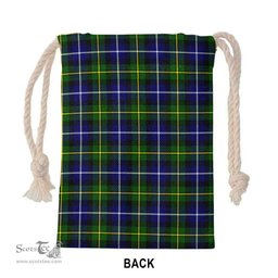 ScotsTee Shop Scottish MacNeill of Barra Modern Clan Tartan Drawstring Bag Tartan Gift Bag
